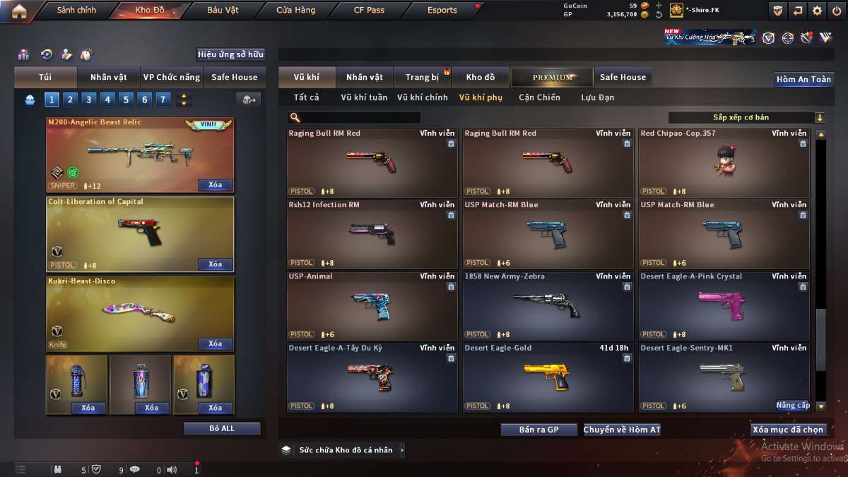 shop acc cf uy tin gia re